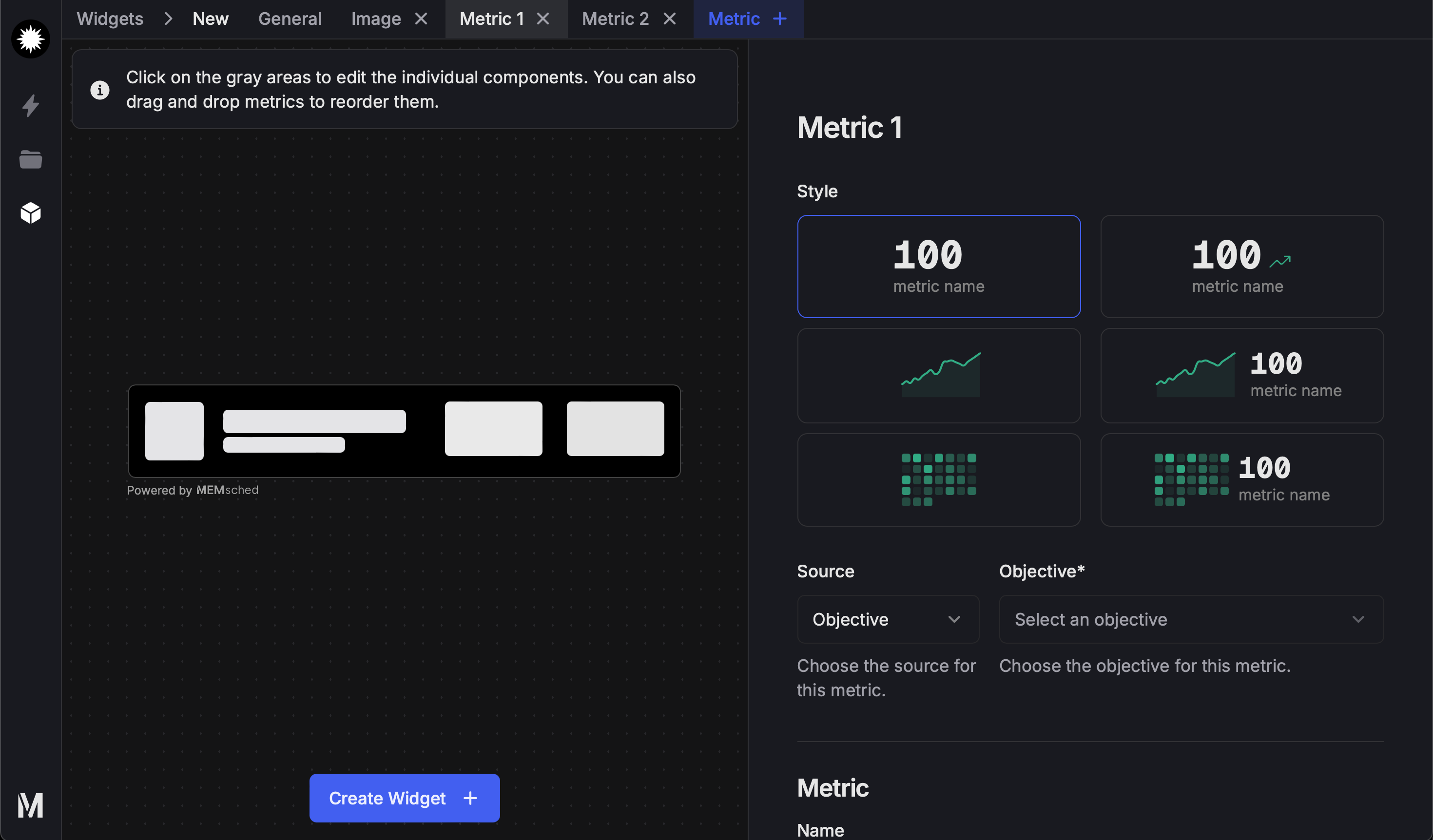 Create customizable learning progress widgets